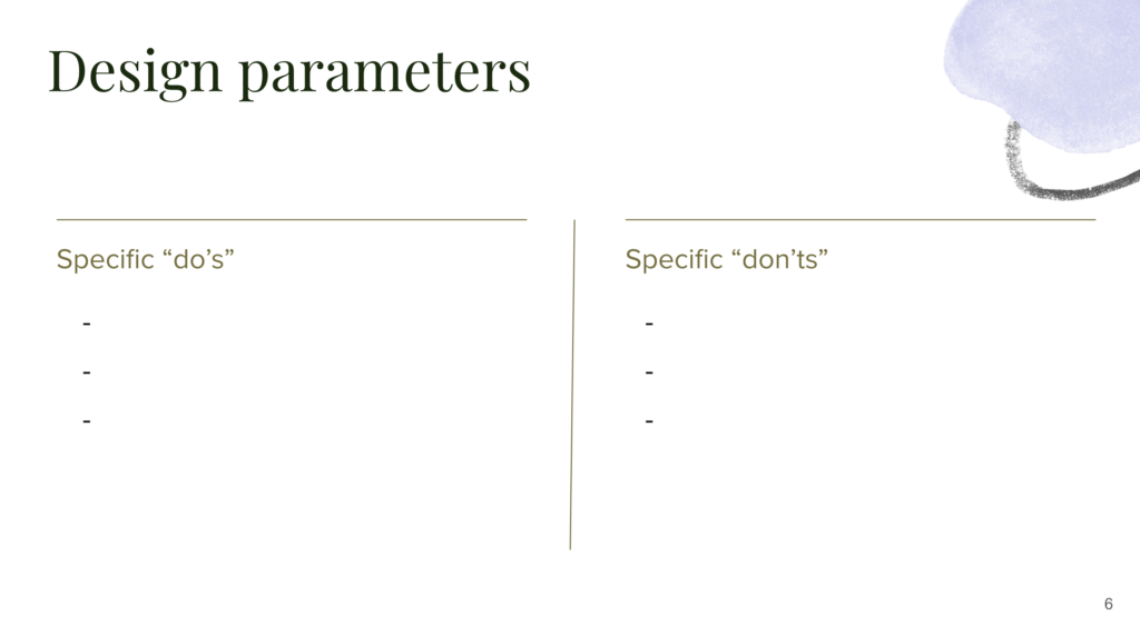 Franklin Street Studio shares a sample of their design brief, specifically naming design parameters for a learning experience.